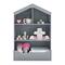 Delta Children Gray Playhouse Bookcase with Toy Storage